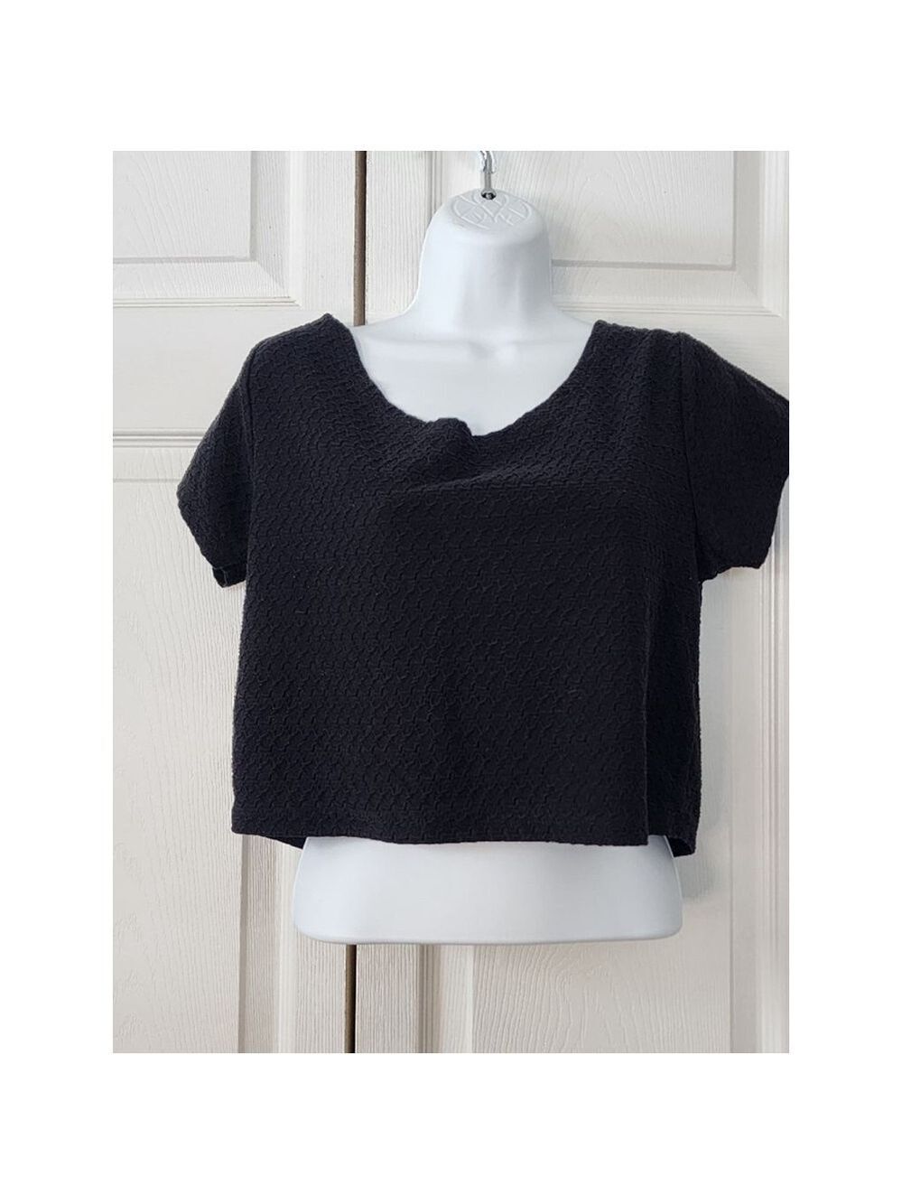 Joe Boxer Black Cropped T-Shirt
